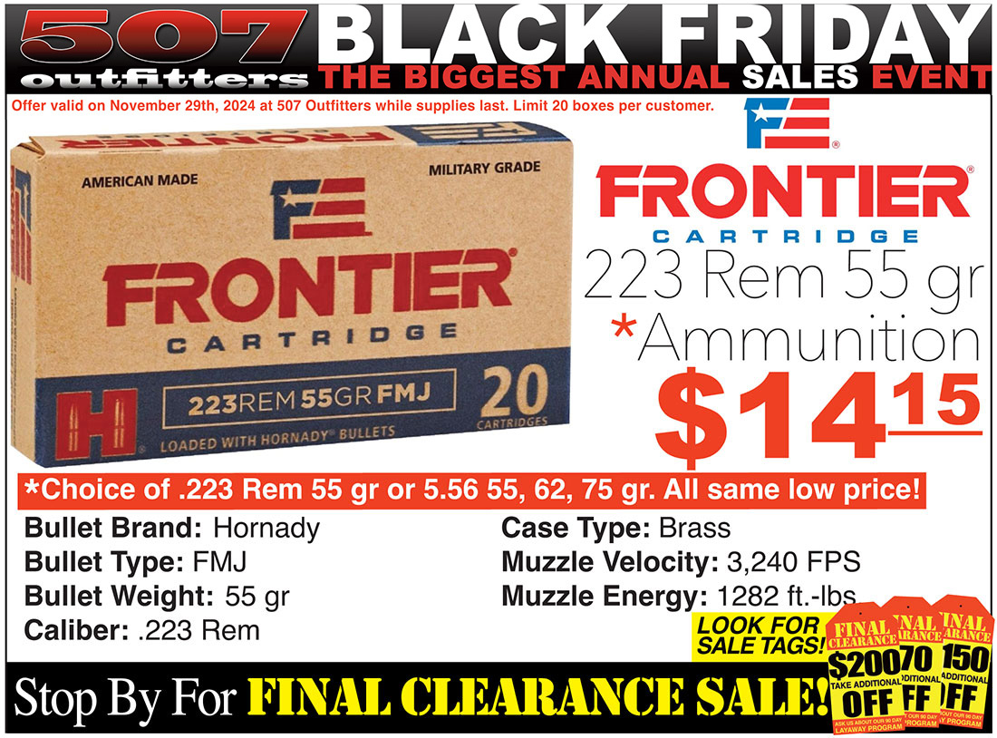 Frontier Ammo Black Friday Sale